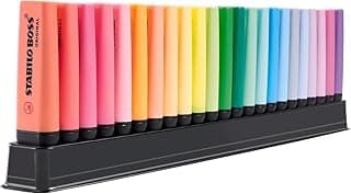 STABILO BOSS ORIGINAL Marca Texto – Estojo com 23 unidades + Suporte de mesa – Em 23 cores com 29.91% de desconto por R$ 229,90 na amazon