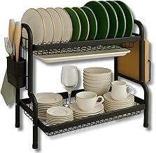 Escorredor de Louça para Cozinha Organizador de Pratos e Talheres com Bandeja Coletora