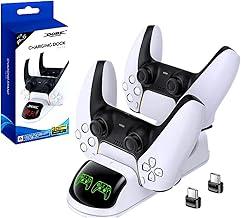 Carregador Controle PS5 Base de Carregamento Duplo Rapido LED Dobe Charging Dock