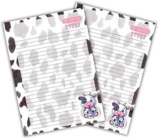 Refil de fichário 80 folhas vaquinha universitário pautado decorado