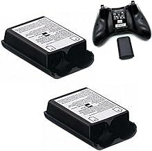 Kit 2 Unidades Suporte E Tampa Pilha De Controle Preta Caixa Pilhas Compatível Controle Video Game