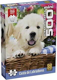 Quebra-Cabeças 500 Peças Mini Cesta de Labradores
