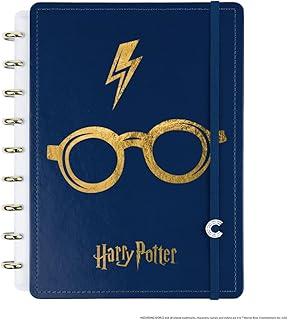 Caderno Inteligente, Médio, Harry Potter Azul, 172x231 mm, 80 Folhas off white