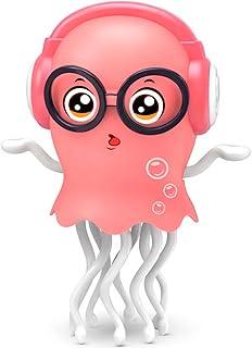 Polvo Dançante Automático Brinquedo Educativo que Desvia de Obstáculos para Crianças (Rosa)