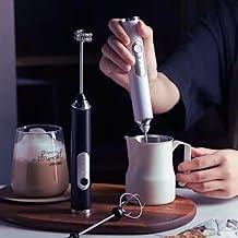Mini Mixer Portátil Sem Fio Recarregável 2 em 1 Misturador de Bebidas Batedor de Ovos Fue Multiuso com Carregamento USB e 3 Velocidades, Batedor Espumador de Leite Ótimo na Cozinha UTYPLUS
