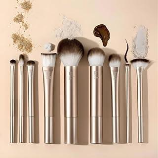 Kit Pincéis de Maquiagem Profissional 9 Peças Pincéis para Base, Pó, Corretivo e Olhos Cerdas Macias para Acabamento Perfeito, PREMIUM