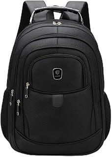 Mochila Executiva Antifurto Reforçada 18", Preta, 45x32x16cm, 4 Compartimentos, Porta Notebook 16 Polegadas, Alça Puxador Cabo de Aço, Impermeável, 22 Litros, para Trabalho, Escola, Viagem, Unissex