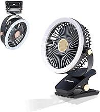 Ventilador de Mesa com Clipe e Motor Brushless 3x Mais Durável - Mini Ventilador USB Recarregável, 5 Velocidades, 360°, Bateria 2400mAh, Operação Silenciosa para Escritório e Ambientes Internos