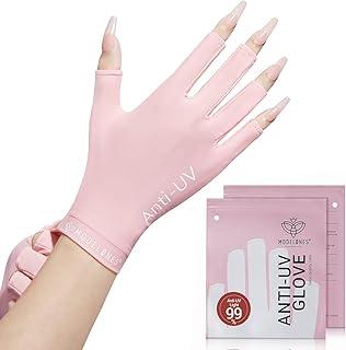 modelones UV para manicure em gel, luvas profissionais com proteção UV FPS 99+ para lâmpada de unhas em gel (rosa)