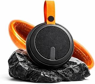 Caixa de Som Elementos Estelares | Pendure, Leve, Curta – Bluetooth Portátil 10W com Design Arredondado, Compacta, Recarregável, com Alça Laranja (Preta - Buraco Negro)