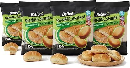 Kit Bisnaguinha Multigrãos Belive Sem Glúten 200g c/ 4 pacotes | Macia, Com Grãos Selecionados, Sem Lactose, Ideal para Café da Manhã e Lanches