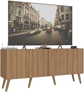 Rack Retrô para Tv até 50 Polegadas com 4 Portas Multimóveis Mp1071 Rustic/natural