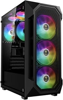 Gabinete Gamer Gamdias Aura GC1 Elite ARGB Preto com 4 fans AURA GC1 ELITE ARGB
