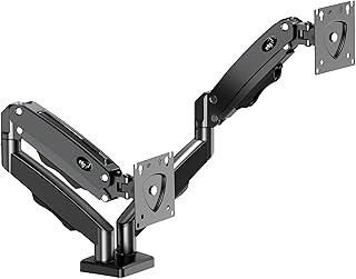 ELG, F160N, Suporte Articulado de Mesa com Pistão a Gás e Ajuste de Altura, 2 Monitores de 17” a 35”, Com Organizador de Cabos, Capacidade de 2kg a 9kg, Preto