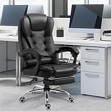 Cadeira De Escritório, Cadeira De Com Apoio Para Os Pés E Encosto Ajustável（Preto） com 15.32% de desconto por R$ 445,00 na amazon