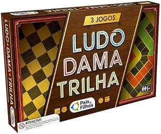 Jogo de Tabuleiro 3 Jogos Ludo, Dama e Trilha Pais e Filhos com 14.74% de desconto por R$ 28,52 na amazon