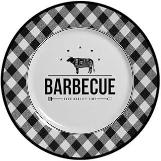 Conjunto com 6 Pratos de Sobremesa Barbecue Churrasco Ø21cm