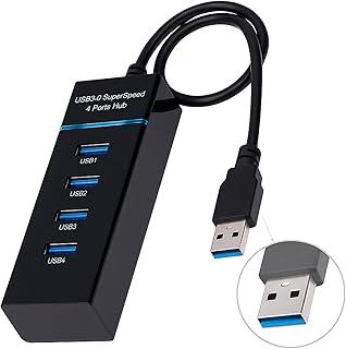 Hub Expansor USB 3.0 com 4 Portas, Super LED, Velocidade 5Gbps, Transferência Ultra Rápida, Compacto e Portátil, Conecte Vários Dispositivos — PC, Notebook, Teclado, Mouse, HD e Pen Drive