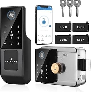 Fechadura Digital de Sobrepor Touch Screen, Fechadura Smart Compatível com Tuya, Preto, para Uso Externo/Porta de Alumínio, IP65 à prova d'água com 10% de desconto por R$ 512,10 na amazon