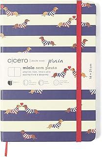 CADERNETA CICEROS PRAIA SEM PAUTA 14X21 CACHORROS