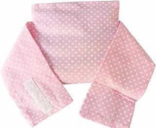 A Bolsa para Cólica com Cinto, Rosa com Poás, Algodão, Semente de Linhaça e Lavanda, Compressas Quente e Fria para Bebês (Rosa)