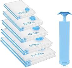 Kit 10 Saco a Vácuo Roupa Viagem + Bomba Sucção de Ar, Sacos de Armazenamento Selados a Vácuo Que Economizam Espaço