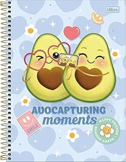 Tilibra - Caderno Espiral Capa Dura Universitário 1 Matéria Abacute 80 Folhas - Avocapturing Moments - Azul