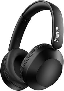 INAVA Headphone Bluethooth, 25h, Áudio Hi-Res, Headset com Microfone, ENC, Fone de Ouvido Bluetooth, Suitable for Travel, Home, and Office Use (Preto)