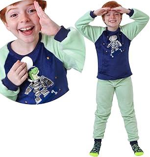 1 Pijama Infantil Inverno Menino(a) 1 a 10 anos Soft Fleece Super Quentinho, Peluciado