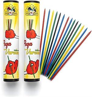Pega Vareta Duplo Jogo Clássico 42 Varetas Coloridas | Brinquedo Educativo Desenvolve Concentração e Coordenação Motora | Diversão Garantida Para Família Crianças 6+ Anos