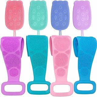 Kit 1 Esponjas de Banho em Silicone 12cm +1 Esfregão de Banho Silicone 70cm