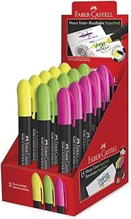 Display Pré Pack Destaca Texto Supersoft, Faber-Castell, DI/1557, Multicor, pacote de 15