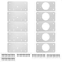 Metal Cromo Casa & Decor, Kit 10 Placas Para Reparo De Porta Dobradiça Armário Mdf RTG
