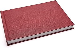 Álbum de fotos Ical, encadernação fotolivro autocolante, folhas de papel rígido branco, para 20 fotos 20x30cm horizontal - linha Instalivro - modelo vermelho com textura - 759