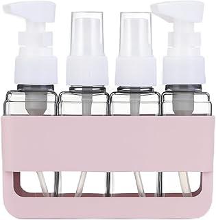 Kit de Viagem Frascos Recarregaveis Shampoo Condicionador Sabonete Creme Alcool em Gel Spray para Cosmeticos Higiene Plastico Duravel Tampa Antivazamento Etiquetas Ideal para Mala sem BPA Premium