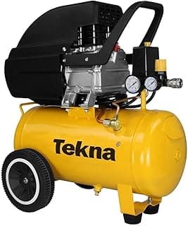 Compressor de Ar Tekna 2,5HP | Reservatório 24L | 127V | 8 PCM | 120 PSI | 2 Saídas de Ar | 2 Manômetros com Regulador de Pressão | Profissional | Tekna CP8525T-1C 2,5HP com 21.57% de desconto por R$ 940,40 na amazon