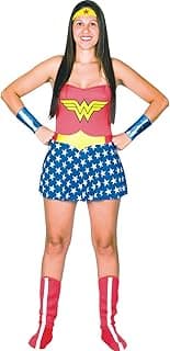Sulamericana Fantasias Mulher Maravilha Adulto, P 38/40, Vermelho/Azul