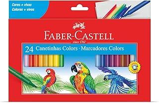 Caneta Hidrografica Prestocolor Regular 24 Cores - Pacote com 06 Faber Castell, Multicor