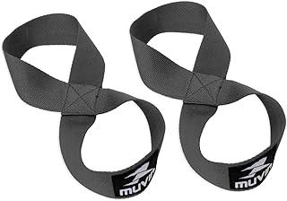 Strap Musculação 8 Muvin – Par – Três Tamanhos – 60, 70 ou 80 cm - Levantamento de Peso – Proteção – Haltere – Resistente – Confortável – Antiderrapante – Maior aderência - Melhor Desempenho