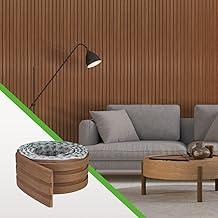 Painel Madeira Ripado Laminado Linha Madeto 2,5m, 10cm de largura Cor Cinamomo Meu Rodapé