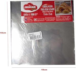 Papel Celofane Transparente Para Doces 15cm x 15cm Cromus