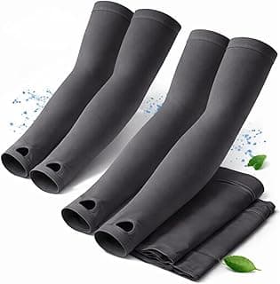 Manguito UV50 Proteção Solar para Braço I Manga de Compressão para Ciclismo e Atividades ao Ar Livre I Kit 2 Pares Mesma Cor I 4 Unidades