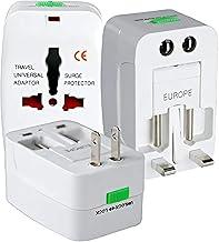 Adaptador de Tomada Universal Para Viagem Padrão Internacional Europa UK Asia EUA JP AU EU Europeu 3 Pinos Mais de 150 Países Bivolt Trava de Segurança Portátil Ajustável Super PREMIUM