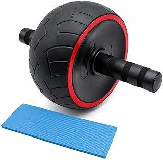 Roda Abdominal Larga Grossa para Exercícios com Tapete de Apoio Profissional Rodinha Abdominal Rolo Abdômen Lombar Exercício Fitness Premium