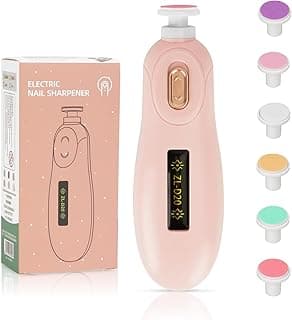 Cortador Lixa de Unha Bebês 6 em 1 para Bebês, Silencioso e Seguro, Lixa de Unhas Integrada, Adequado para Crianças e Adultos (Rosa)