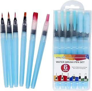 Kit de pincel Colorful Pincel de Aquarela Com Reservatório De Água Plástico