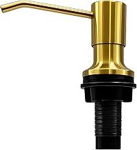 Dispenser Embutido 500ml em Inox 304 Dourado para Pia com Refil Superior para Detergente ou Sabonete Líquido