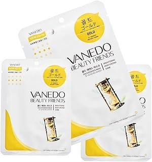 Kit 3 Unidades Máscara Hidratante Facial Coreana Beauty Friends - Ouro