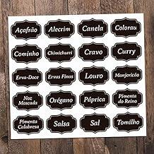 20 Rótulos Adesivos Pote Tempero Organização Cozinha Vinil