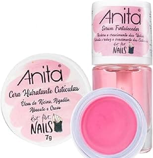 Fortalecedor de Unhas Anita - Kit Tratamento Completo: Base, Sérum e Cera Hidratante - Resistência e Crescimento Acelerado